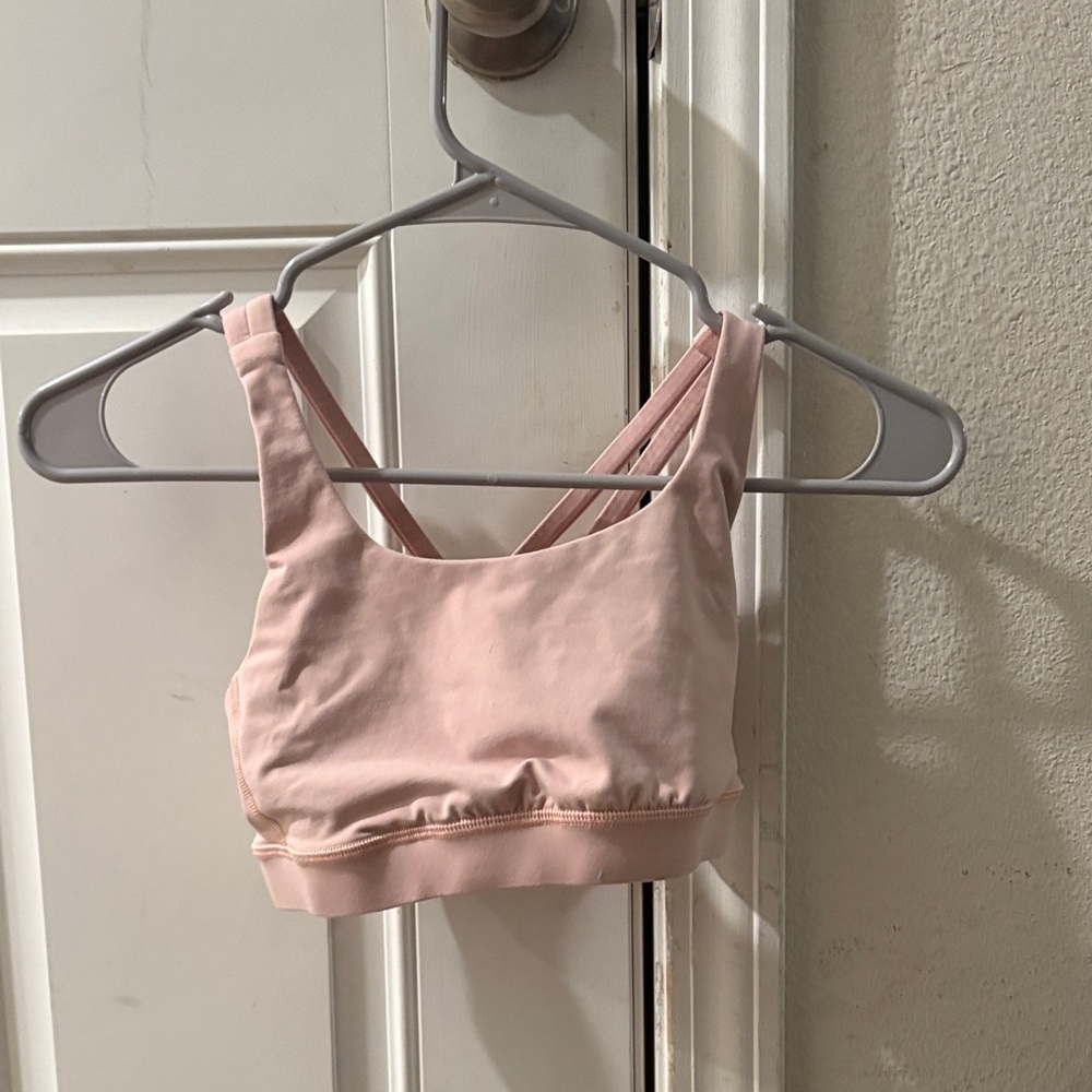 Lululemon Athletica Blush Pink Cross-Back Sports Bra